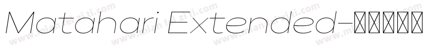 Matahari Extended字体转换